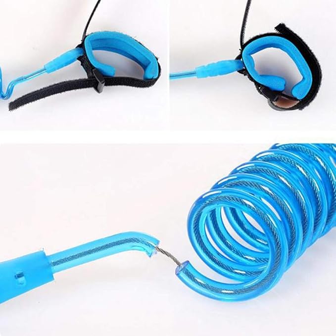 (2 kit)Anti Lost Wrist Link 2 meters Wrist Leash for Kids & Toddlers Child Safety Wristband (Blue)