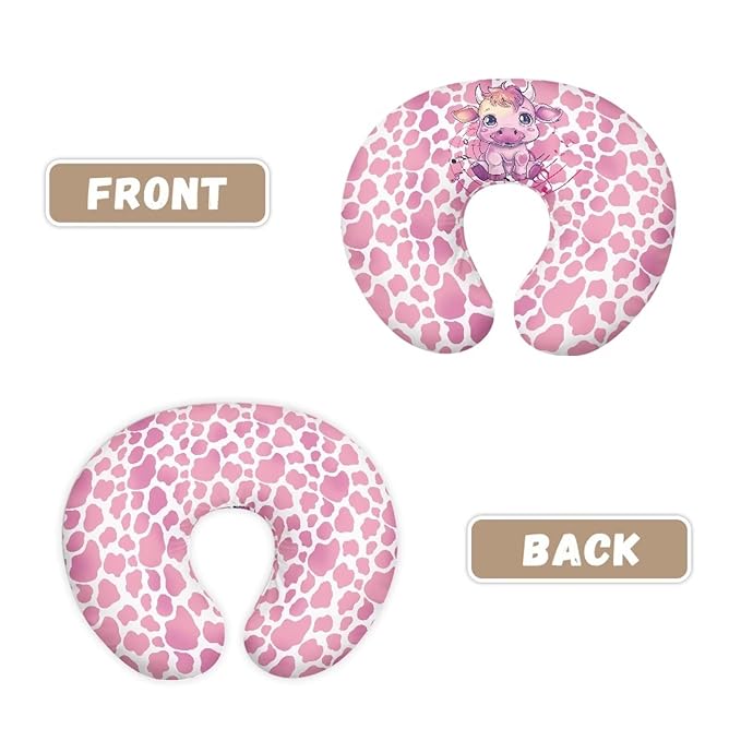 Cute Cow Nursing Pillow Cover for Baby Boy Girl Nursing Pillow Cover Cuddle Pillow Slipcover Detachable Nursing Pillow Protective Baby Feeding Easy to Use and Dustptoof