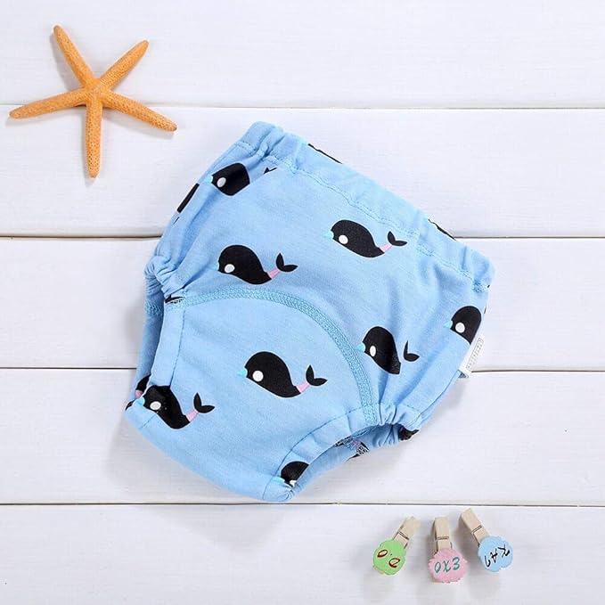 4 Pack Baby Toddler Reusable Toilet Pee Potty Training Pants Cloth Diapers Underwear