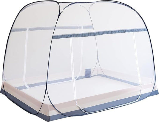 Pop Up Mosquito Tent,Portable Design with Sealed Netting Bottom & Instant Foldable Frame | Indoor/Outdoor Use for Kids & Adults | Compact Travel Bag (L78 xW71 xH65)
