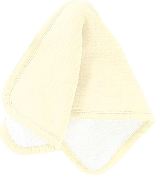 Aiden's Corner 100% Organic Muslin Cotton | Mix Use Baby Super Absorbent Infant Burp Cloth | Terry Cotton Towel | Washcloth for Newborns (Single Yellow)