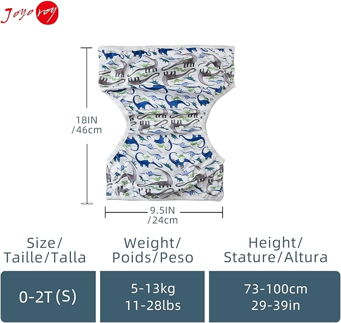 Joyo roy Reusable Swim Diapers 2pcs One Size Adjustable Baby Swim Diapers Size 1 Soft Toddler & Infant Reusable Water Diaper Pool & Beach Baby Essentials Washable Swimming Diapers for Swimming Lessons