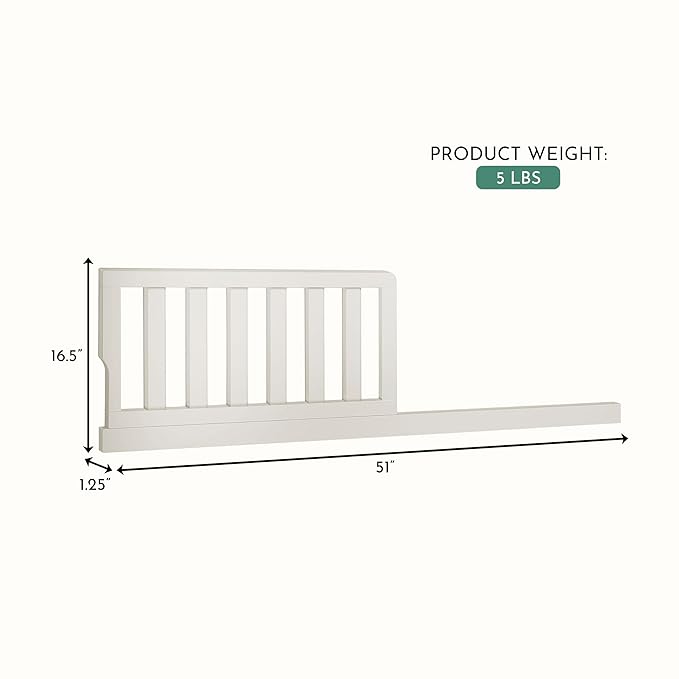 Evolur Toddler Guard Rail, Ivory Lace