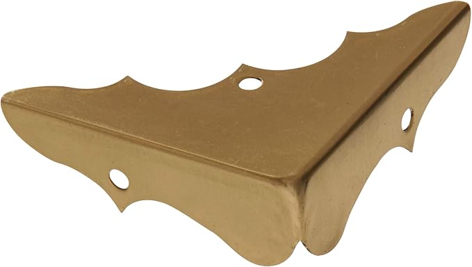 Hardware Essentials 853012 Decorative Corner Braces Bright Brass 5/8" 4-Pack