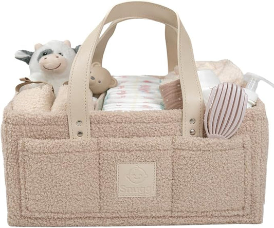 Baby Diaper Caddy Organizer–Includes Toiletry Bag, Baby Essentials, Nursery Storage Basket, Portable Diaper Organizer, Newborn Essentials & Baby Registry Must Have