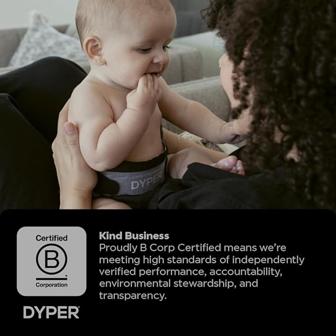 DYPER Charcoal Enhanced Diapers | Baby Diapers from Plant-Based* & Honest Materials | Day & Overnight Diapers | Disposable Diapers for Sensitive Skin (Size 3, 50, Count)