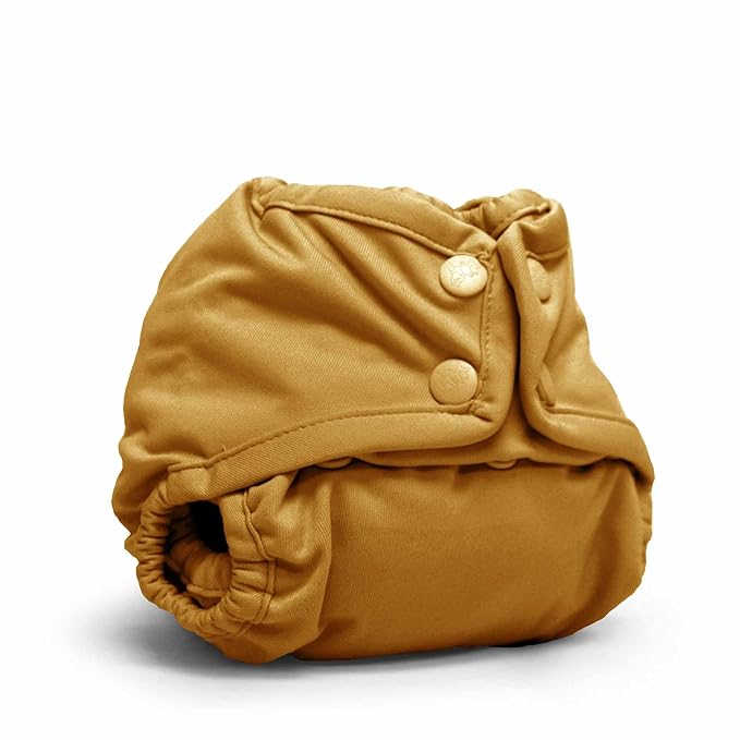 Kanga Care Rumparooz Double Leg Gusset Reusable Cloth Diaper Cover Newborn Snap | Honey 4-15 lbs