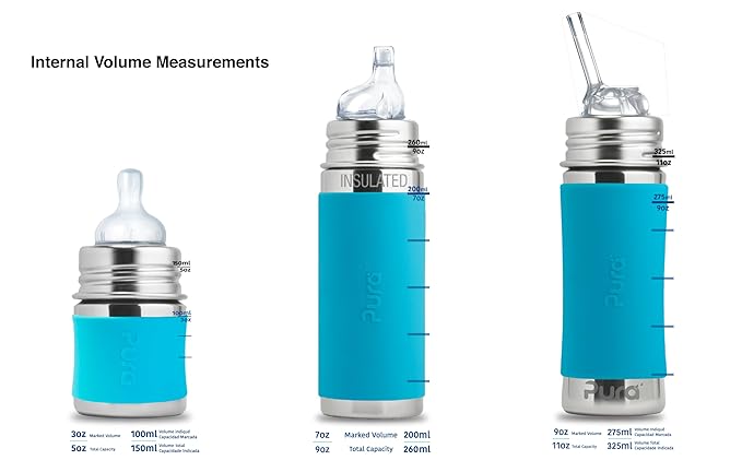 Pura Infant Bottle Nipple 2-Pack - Medical-Grade Silicone, Anti-Colic, Slow Flow, BPA-Free