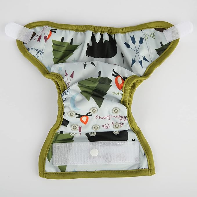 Newborn Diaper Cover with Snap and Loop - PUL Material - 1 Count