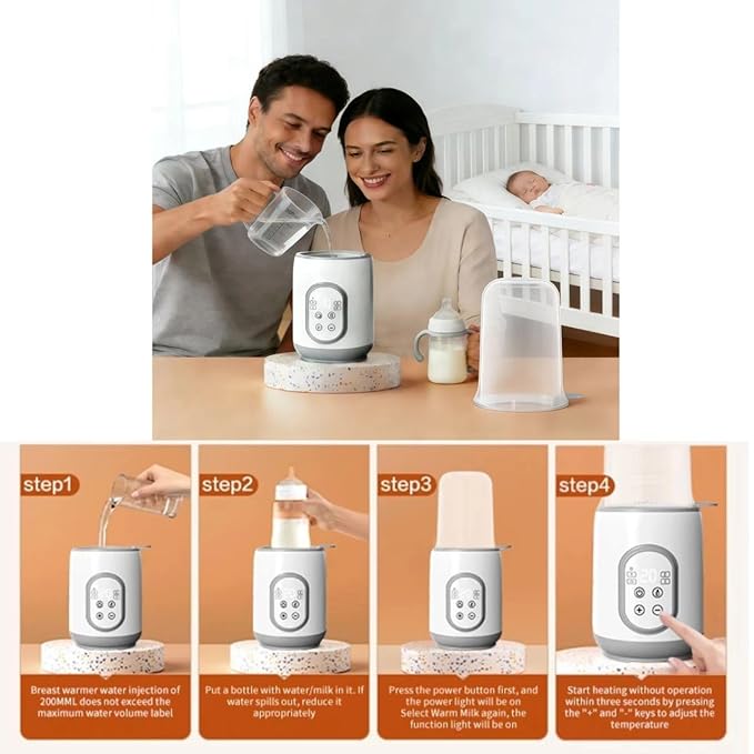 Bottle Warmer,Fast Baby Bottle Warmers for Breastmilk and Formula, with Timer, with Keep Warm, Heats Baby Bottles