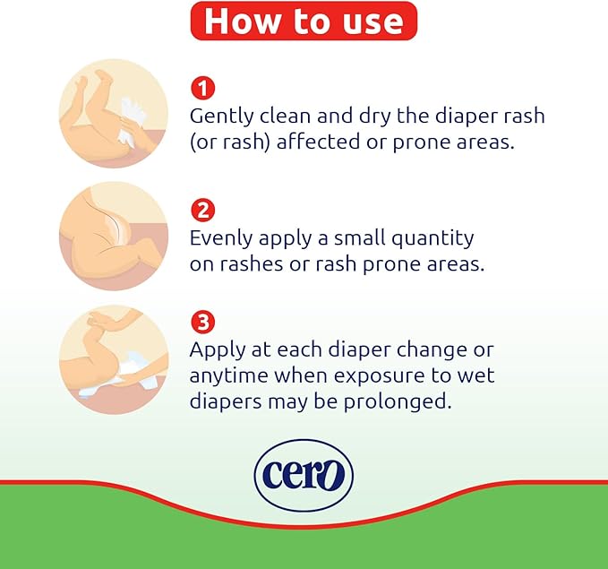 Diaper Rash Cream with Zinc Oxide & Aloe Vera for Babies – Crema Cero 8.5 oz | Fast Relief Ointment, Protective Barrier | Paraben-Free, Gentle for Newborns & Sensitive Skin