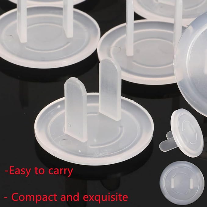 30 Pcs Outlet Plug Covers US Power Socket Electrical Outlet Safety Covers for Protection Anti Electric Shock Plugs Protector Cover Socket Cover Plate, Transparent