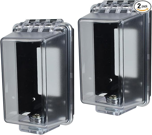Outdoor Outlet Cover,Standard Single Gang Outlet Cover Weatherproof Enclosure,Rated for Wet Locations, Outdoor Electrical Box Waterproof Plug Covers, 2 pack