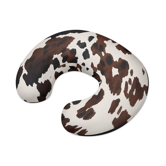GOSTONG Brown Cowhide Painting Nursing Pillow Cover for Breastfeeding and Bottle Feeding, Infant, Baby Girl and Boys Nursing Pillow Cover Only for Breastfeeding Moms