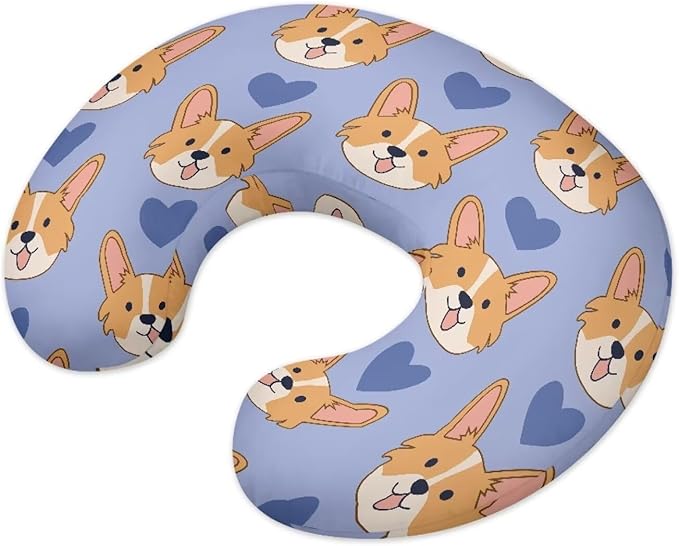 Corgi Nursing Pillow Cover Breast Feeding Pillow Covers 1 Pack for Breastfeeding Pillow Soft Fabric Fits Snug On Infant Feeding Cushion Cover Pillow Not Included