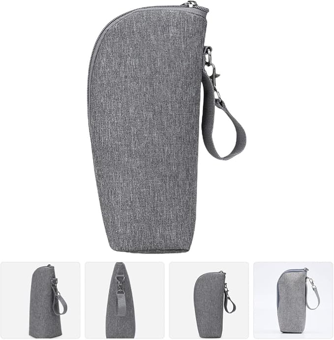 Baby Bottle Cooler Tote Bags Insulated Breastmilk Cooler Bag Bottle Cooler Warmer Bag for Mom Daycare Travel or Back to Work Mom Grey