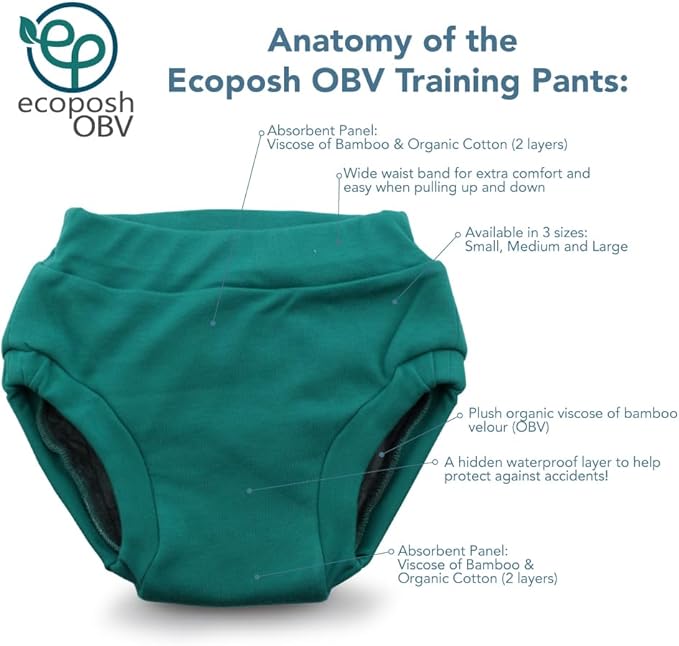 Kanga Care Ecoposh OBV Reusable Pull Up Toddler Underwear Potty Training Pants | Saffron Small 1T/2T