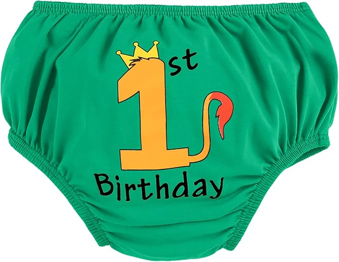 IMEKIS Baby Boys 1st Birthday Diaper Covers Wild One Dinosaur Space Shorts Cake Smash Photo Shoot Bloomers Casual Pants