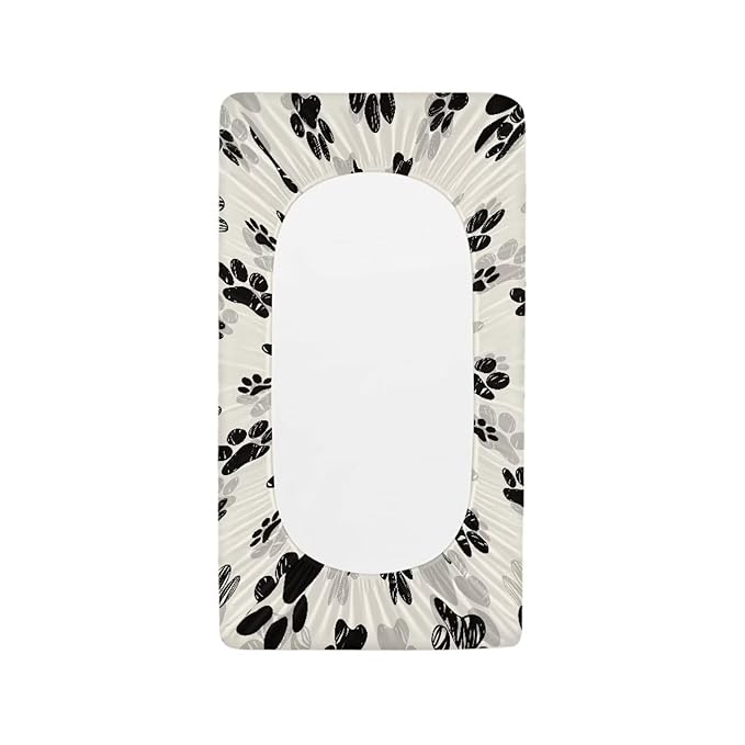 ZDCUSTOM Changing Pad Cover Animal Dog Paw Print Changing Table Sheets Diaper Changing Pad Covers Changing Table Pads Sheets for Baby Girls Boys