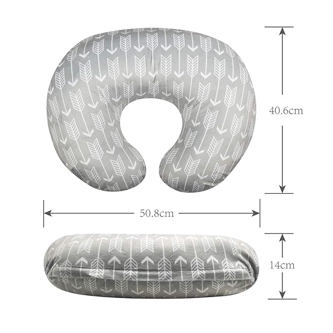 ALVABABY Minky Nursing Pillow Cover | Soft and Comfortable| Best for Breastfeeding Moms | Soft Fabric Fits Snug On Infant Nursing Pillows to Mothers While Breast Feeding MT-M01