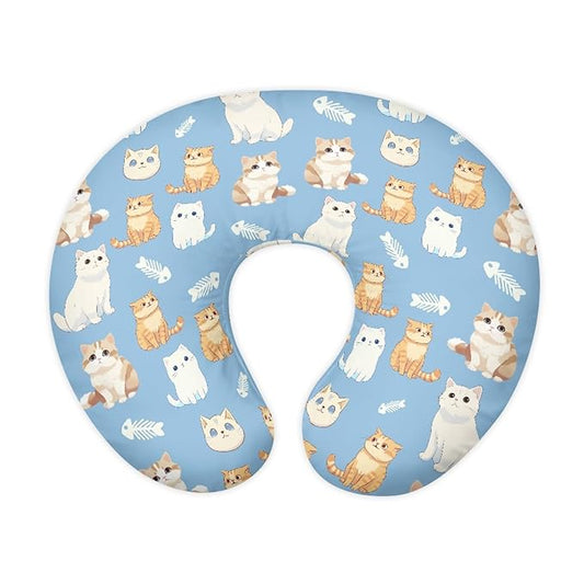 Forchrinse Cute Cat Nursing Pillow Cover for Girls Princess Nursing Pillow Slipcover for Breastfeeding Moms,Easy to Care