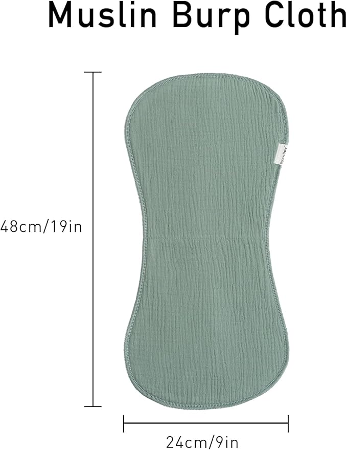 Muslin Burp Cloths for Baby,Organic Burping Cloths for Babies Boys Girls,Spit Up Rags Extra Soft and Absorbent 10 Pack