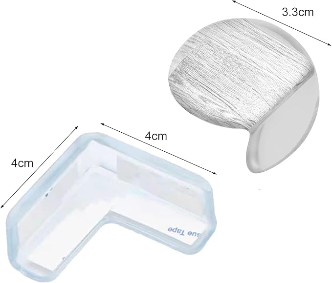 4Pcs Corner Protector for Baby, Self-Adhesive Protectors Guards, Furniture Protective Covers, Soft Corner Protector, Baby Proofing Edge, Furniture Bumper for Fireplace Stair Cabinet Safety