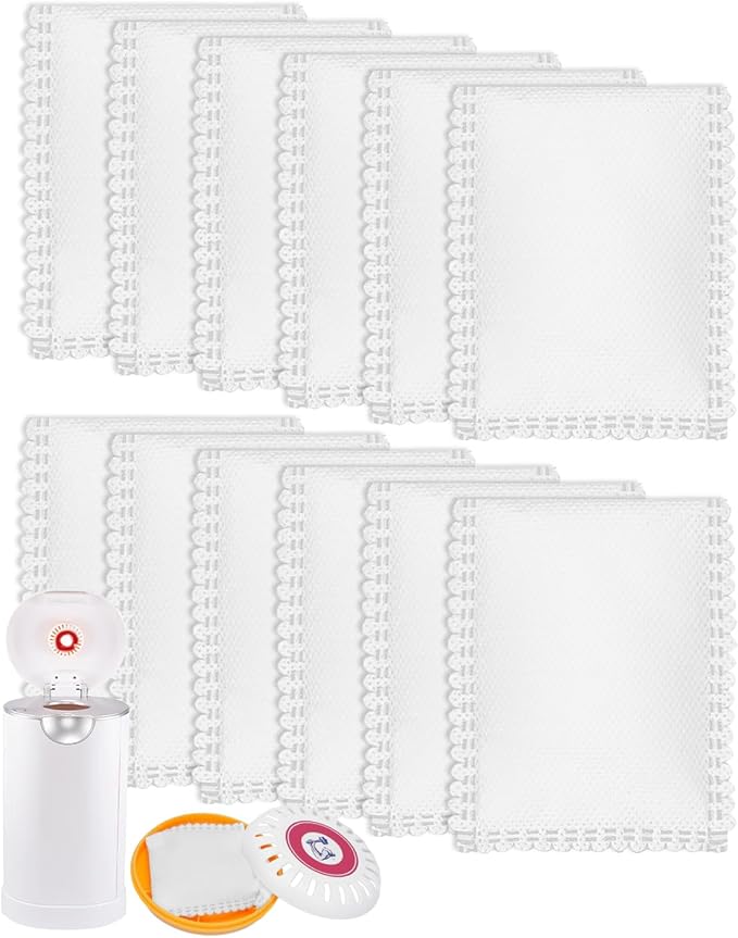 Diaper Pail Deodorizer Odor Absorber Compatible with Munchkin Arm & Hammer Puck Baking Soda Cartridge, Lavender Scented Diaper Pail Odor Eliminator, 12 Pack