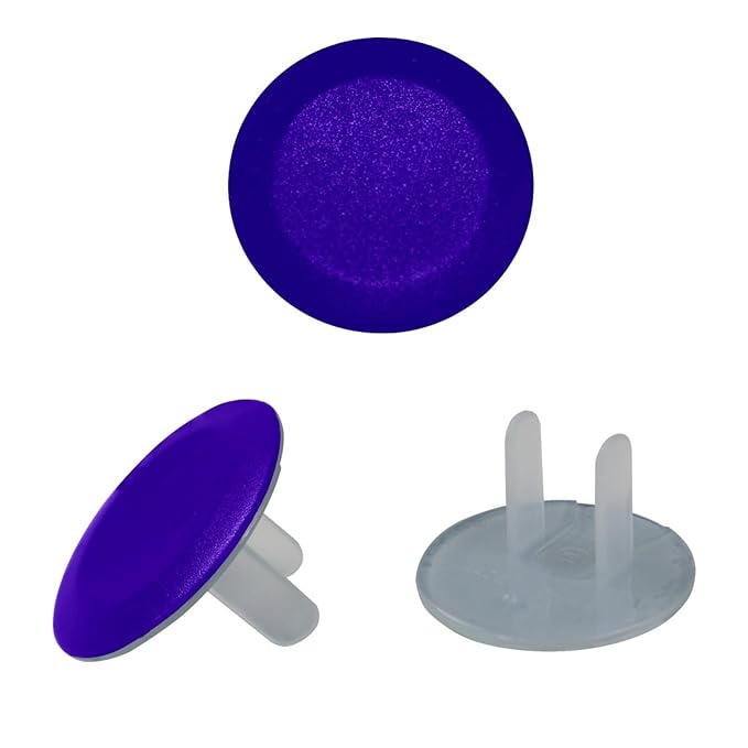 Outlet Covers, Child Safe, Easy Install, Pure Dark Blue Pattern