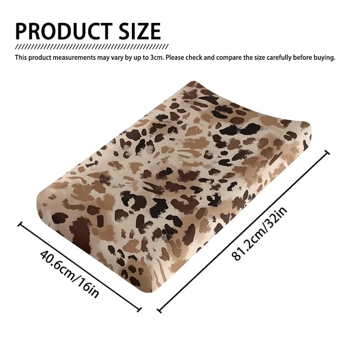 Leopard Print Changing Pad Cover for Baby Soft Baby Diaper Change Table Pad Covers Waterproof Changing Pads Liners for All Season Gift for Holiday
