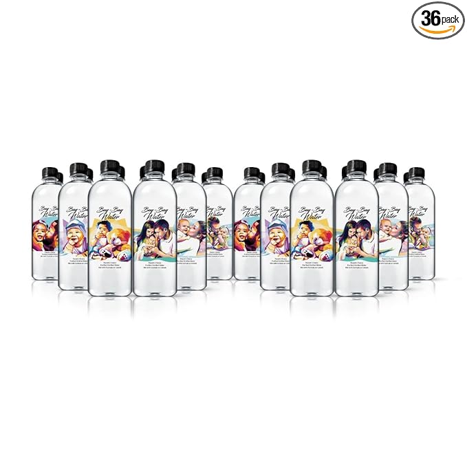 36 Pack Distilled Water by Bay Bay Water - Baby Water for Mixing Formula - Fluoride Free 16.9 fl oz