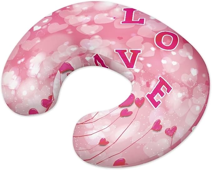 Heart Nursing Pillow Case for Newborn Support for Breastfeeding,Bottle Feeding & Bonding Feeding Pillow Cover Soft and Cozy Breastfeeding Pillow Slipcover Cover Only