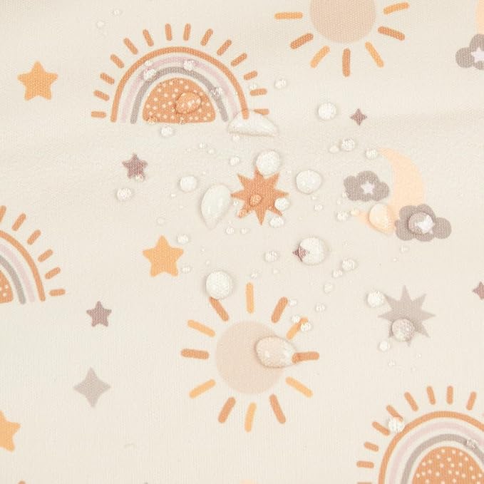 MOMIGO Wet Dry Bags for Baby Cloth Diapers - Reusable, Washable for Stroller, Diapers, Toiletries, Travel Bags, Beach, Pool, Gym Bag Large Size 10.6 * 6.7 * 8.7 inch (Sun)