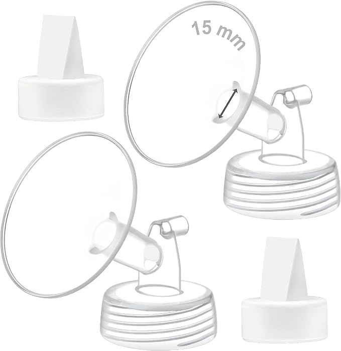 Maymom 15mm Flange and Duckbill Valve Compatible with Spectra S1 Spectra S2 Spectra 9 Plus Not Original Spectra Pump Parts Replace Spectra S2 Pump Parts Spectra Flange Spectra Duckbill Valve