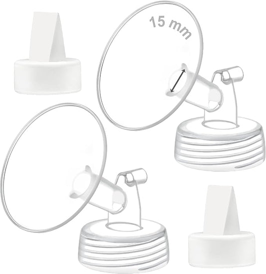 Maymom 15mm Flange and Duckbill Valve Compatible with Spectra S1 Spectra S2 Spectra 9 Plus Not Original Spectra Pump Parts Replace Spectra S2 Pump Parts Spectra Flange Spectra Duckbill Valve