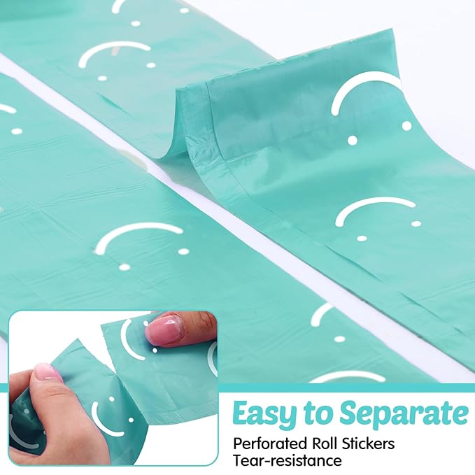 1500 Count Diaper Disposable Bags for Baby Diaper Sacks Baby Powder Scent Disposal or Pet Waste Bags, 100 Rolls(Aquamarine)