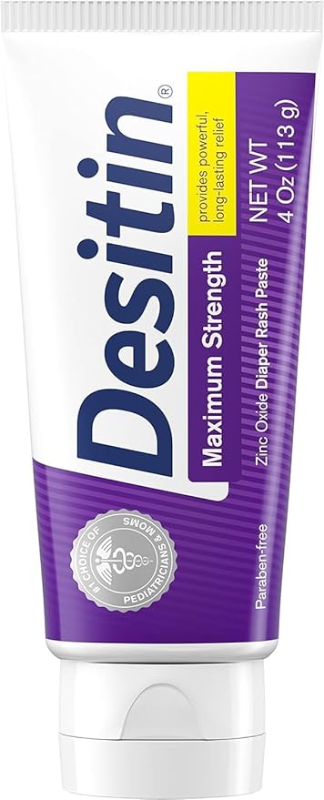 DESITIN Maximum Strength Diaper Rash Paste 4 oz (Pack of 12)