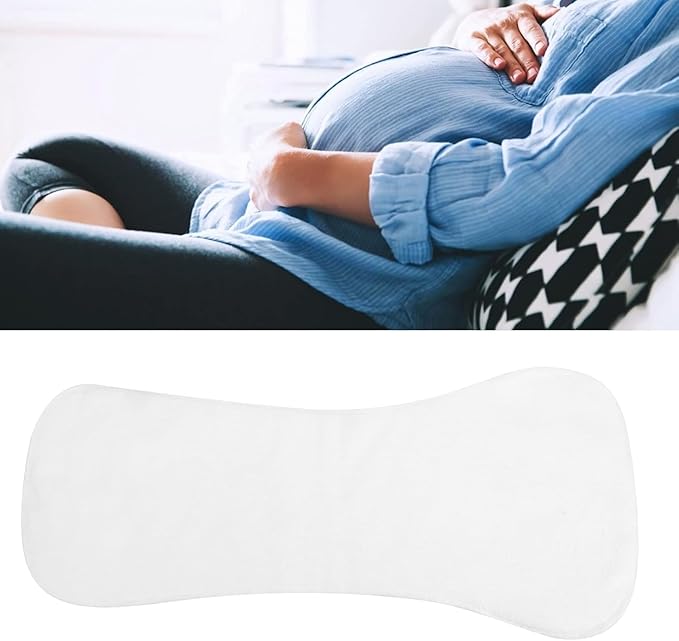 Adults Cloth Diaper, 4‑Layer Reusable Washable Nappy Diaper Soft Absorbent Inserts Pad for Incontinence Elderly(White)