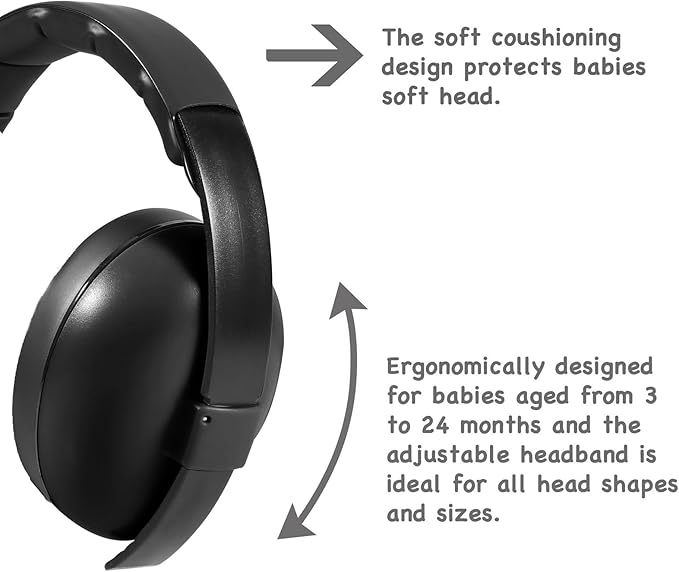PandaEar Infant Baby Noise Cancelling Headphones - Noise Protection, 0-24+ Months, Comfortable Ear Protection, Ideal for Travel Airplane