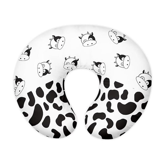 Cute Black Cow Spots Nursing Pillow Covers for Breastfeeding and Bottle Feeding Ultra Soft Pillowcase Comfortable Removable Covers