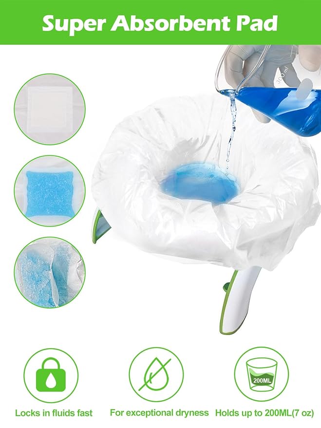 90 Disposable Potty Bags Liners Compatible with OXO Tot 2-in-1 Go Potty, Refill Bags for Toddler Toilet, Universal Training Bags Fit Most Potty Chairs, Seats, Portable Travel Toilet