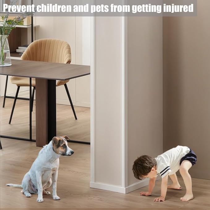 Clear Self-Adhesive Wall Corner Guards Walls Edge Protector & Corner Protectors for Wall, Furniture Corner, Door Easy to Install for Baby Pet Protection (10, 31.5'' X 1.18'')