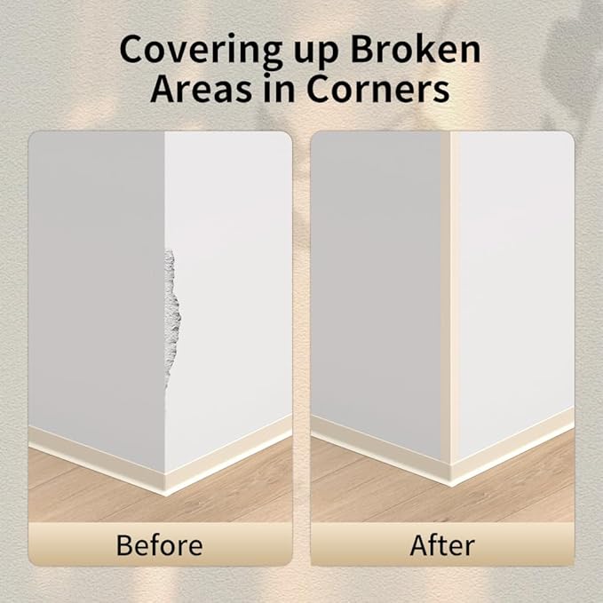 2 Pack Baby Corner Guards, Off-White Self-Adhesive Edge Protectors 0.98"x39.4" for Furniture, Tables & Walls, Child Safety Bumpers for Baby Proofing