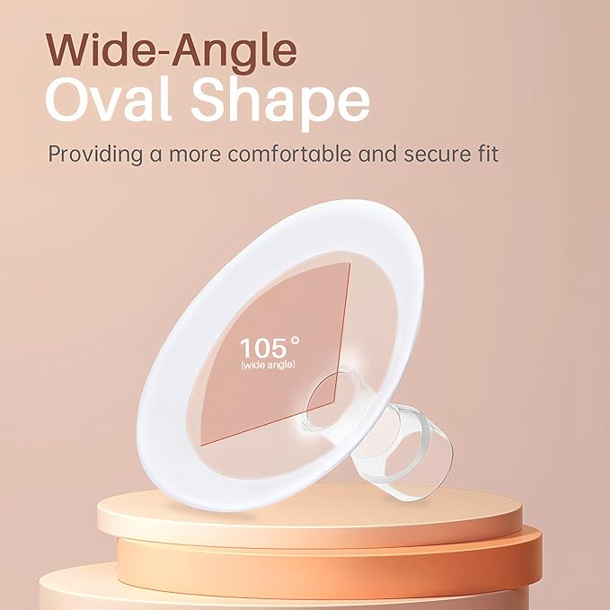 PumpMom-us 17mm Flange with Soft Rim, Breast Pump Shields Flanges for Medela, Replace Flange Compatible with Medela Breast Pumps PersonalFit, Freestyle, Maxflow, Freestyle Flex Swing Maxi Connector