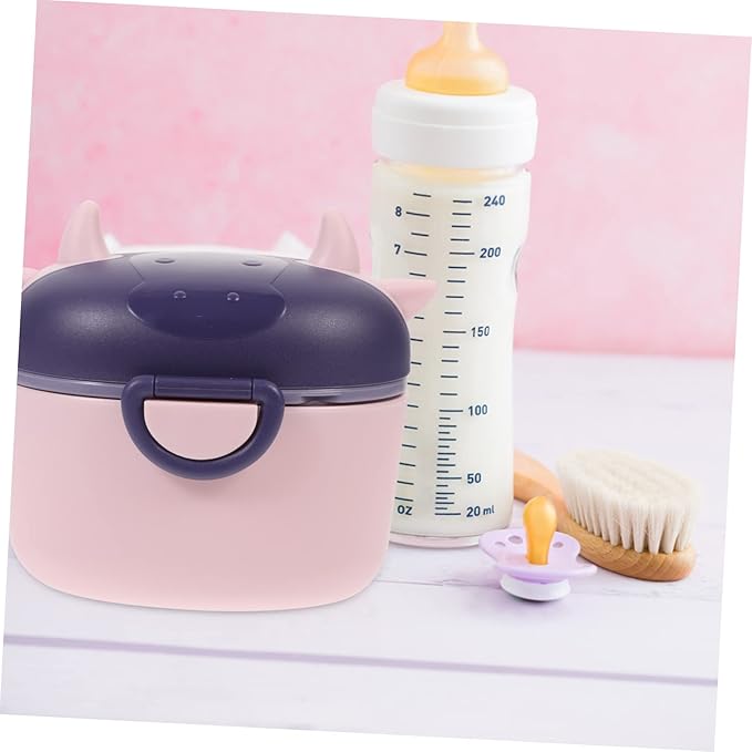 Toddmomy Portable Food Storage Container Scoop Travel-friendly Powder Holder and Snack Box for Boy Girl Lightweight and Double Leak Design