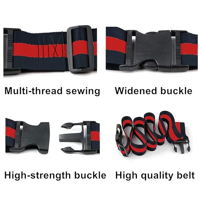 ZARPMA Baby Adjustable Safety Belt,Safety Harness for Child Kid Infant Safe Strap for Pushchair,HighChair,Child Chair,Stroller,Pram Buggy(Blue-Red-Blue)