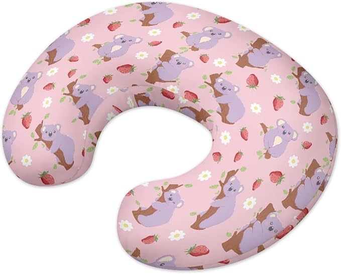 Koala Nursing Pillow Covers for U-Shaped Breastfeeding Pillow Cowhide Nursing Pillow Case Slipcover Hidden Zipper Design Soft and Skin-Friendly