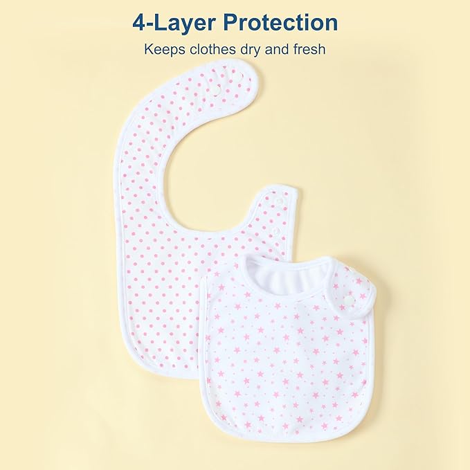 Waterproof Baby Bibs for Boys & Girls Soft and Absorbent Bandana Drool Bibs Set for Infant Newborn 0-12 Months