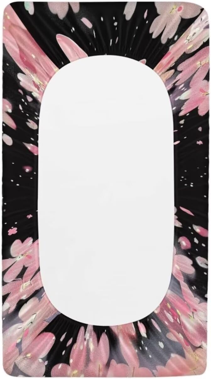 Changing Pad Covers for Boys Girls, Pink Floral Axolotl Diaper Changing Table Pad Cover Soft Breathable Changing Mat Cover for 32''x16" Cute Birthday Gifts for Baby