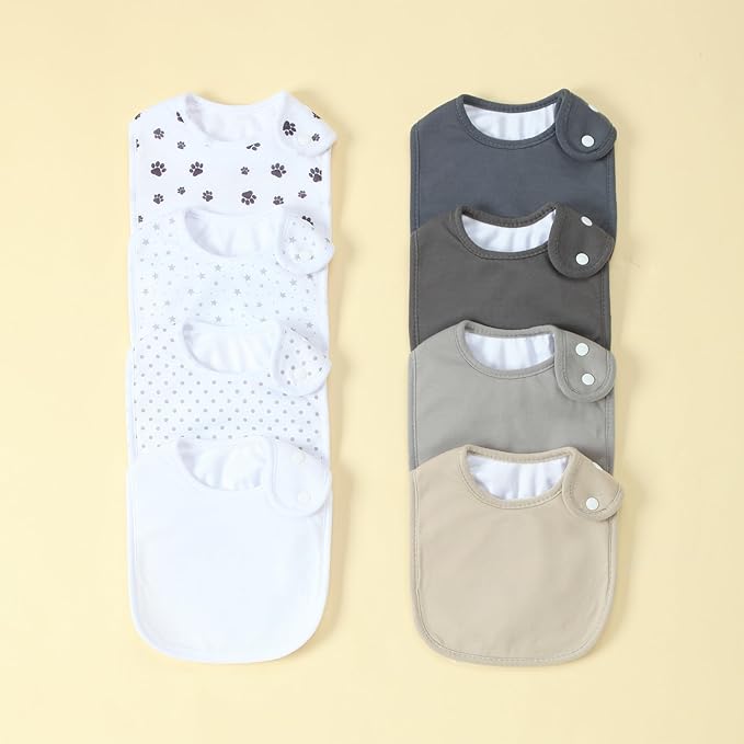 Waterproof Baby Bibs for Boys & Girls Soft and Absorbent Bandana Drool Bibs Set for Infant Newborn 0-12 Months